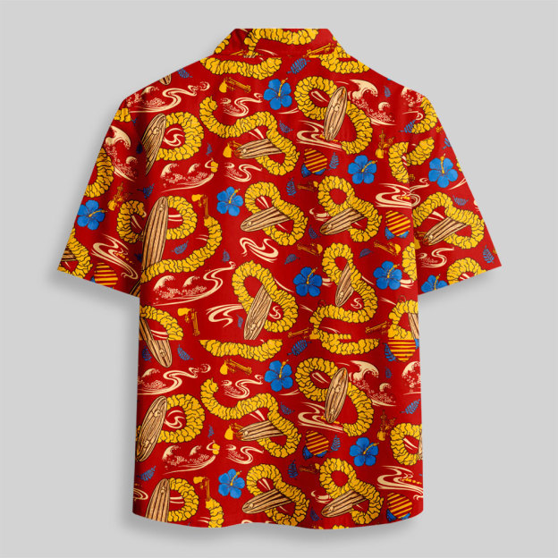 Crazy Attorney Surf & Revolver Button Up Pocket Shirt
