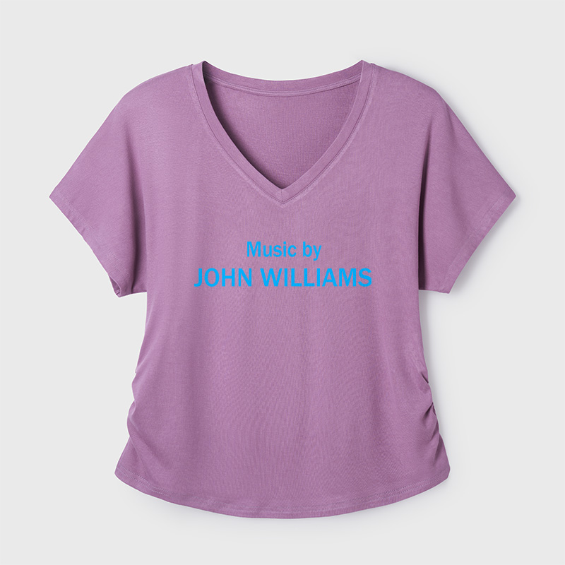Music by John Williams Geek Dolman Sleeve V-Neck Shirt