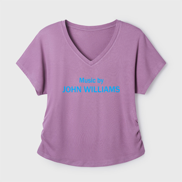Music by John Williams Geek Dolman Sleeve V-Neck Shirt
