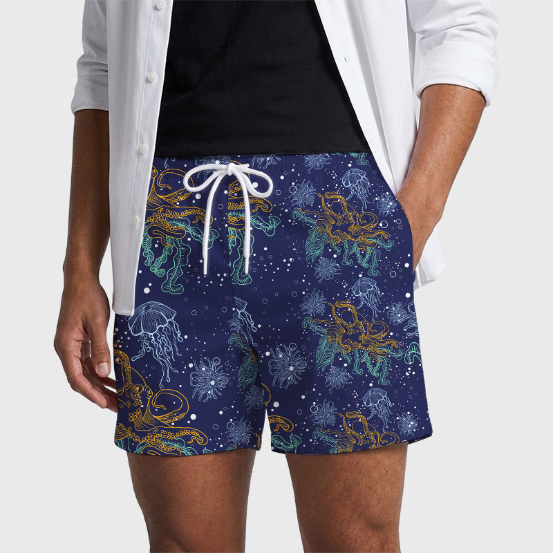  Geek Hawaiian Swim Trunks