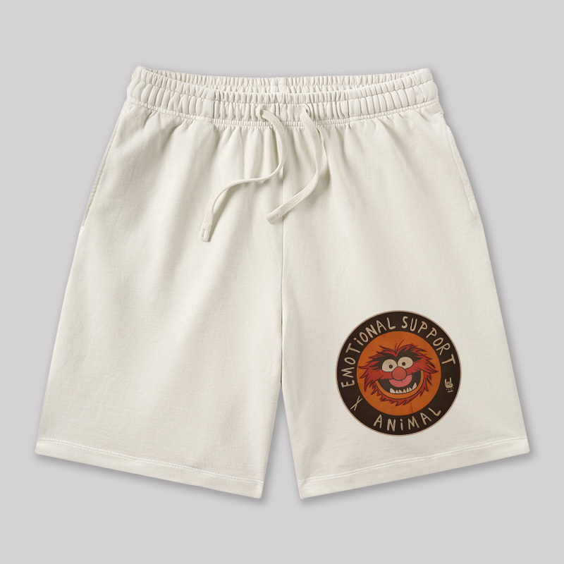 Vintage 70s Muppets Emotional Support Animal Geeky Washed Shorts