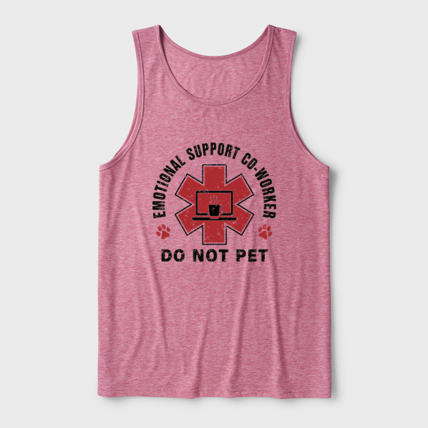 Emotional Support Co-worker Ultra Soft Heather Tank