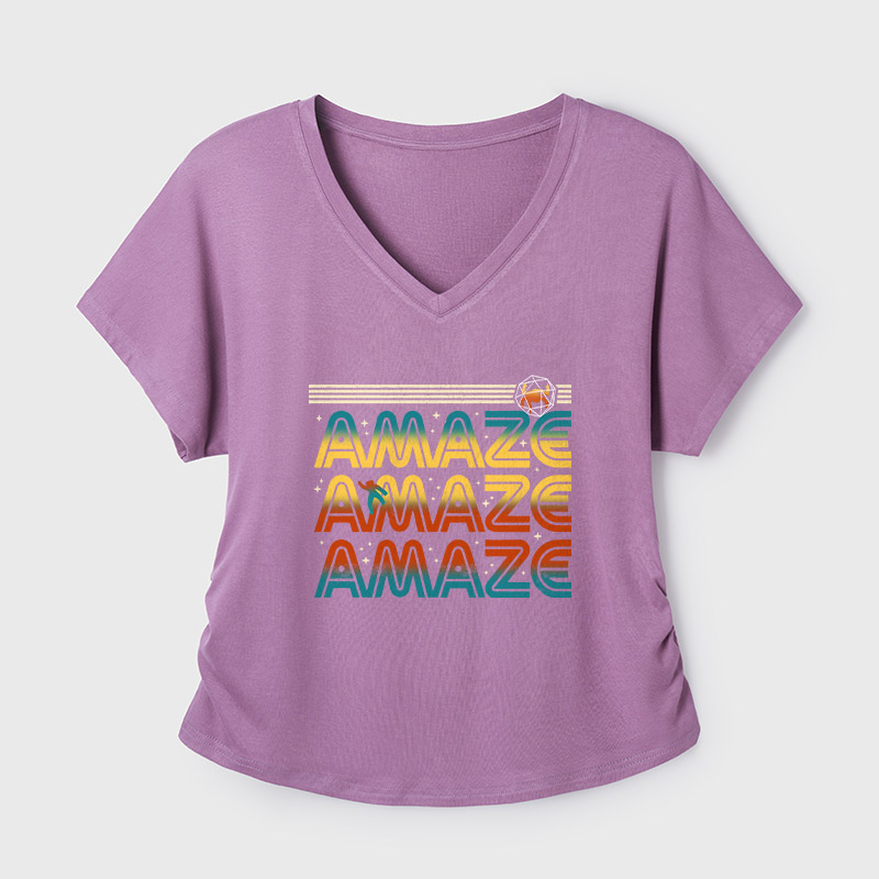 Vintage Amazing Geek Dolman Sleeve V-Neck Shirt