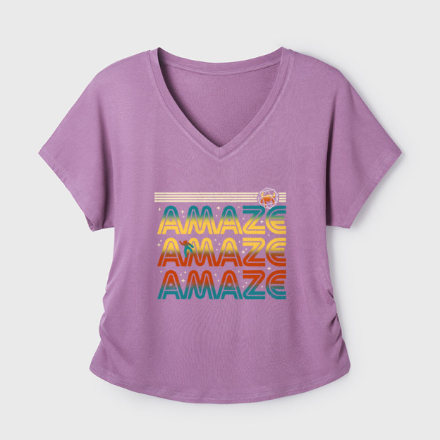 Vintage Amazing Geek Dolman Sleeve V-Neck Shirt