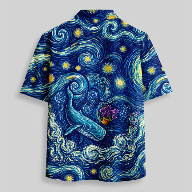 Ultimate Answer To The Universe Art Pattern Button Up Pocket Shirt
