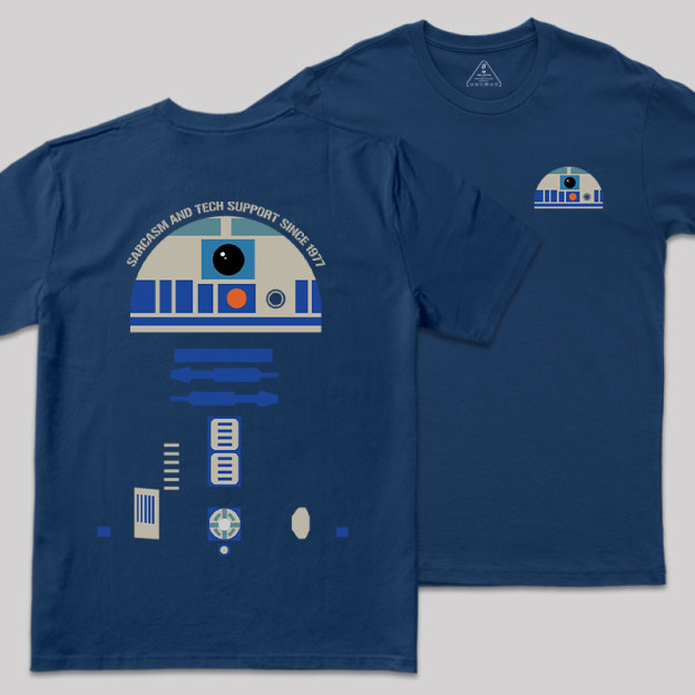 Galactic Tech Support Front and Back Printing Geek T-Shirt