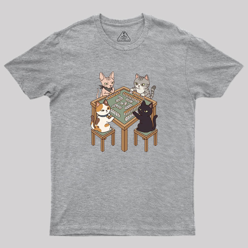 Cat Mahjong Geek T-Shirt