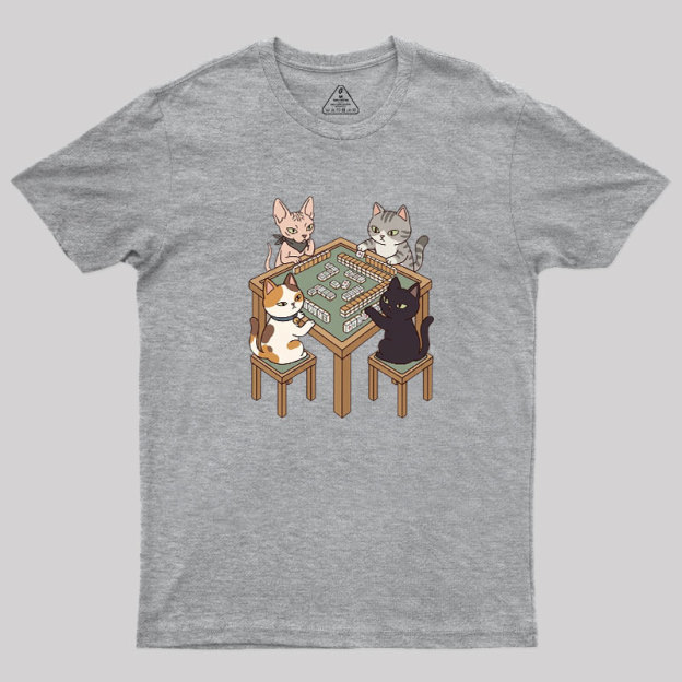 Cat Mahjong Geek T-Shirt