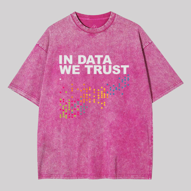 In Big Data We Trust Geek Washed T-shirt