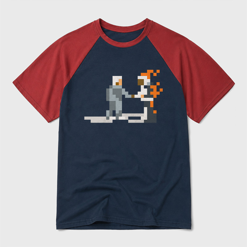 Wish You Were Here Geek Retro Raglan T-Shirt