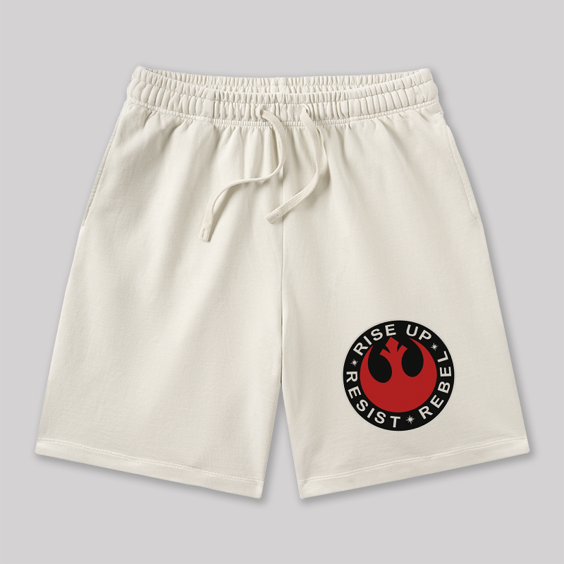 Resist Rebel Riseup Geeky Washed Shorts