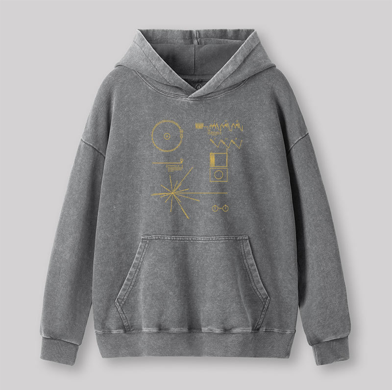 The Voyager Golden Record Washed Hoodie
