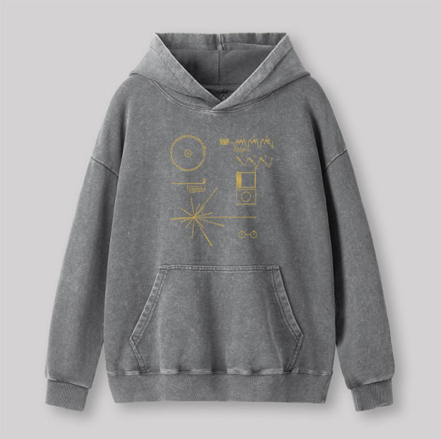 The Voyager Golden Record Washed Hoodie