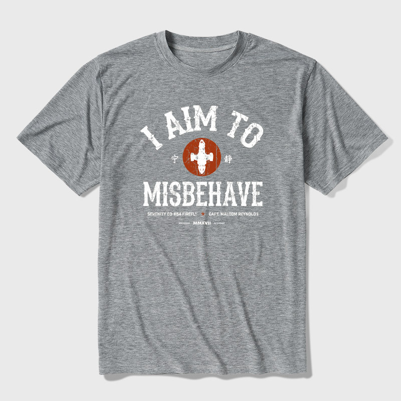 I Aim to Misbehave Firefly Ultra Soft Heather Tee