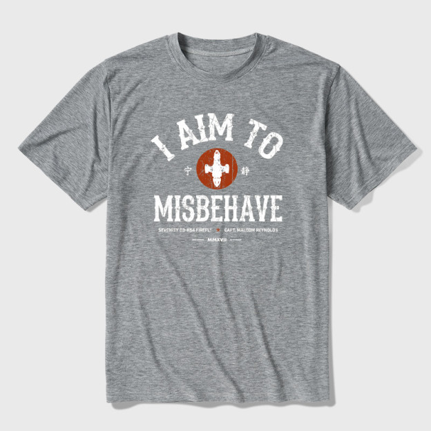 I Aim to Misbehave Firefly Ultra Soft Heather Tee