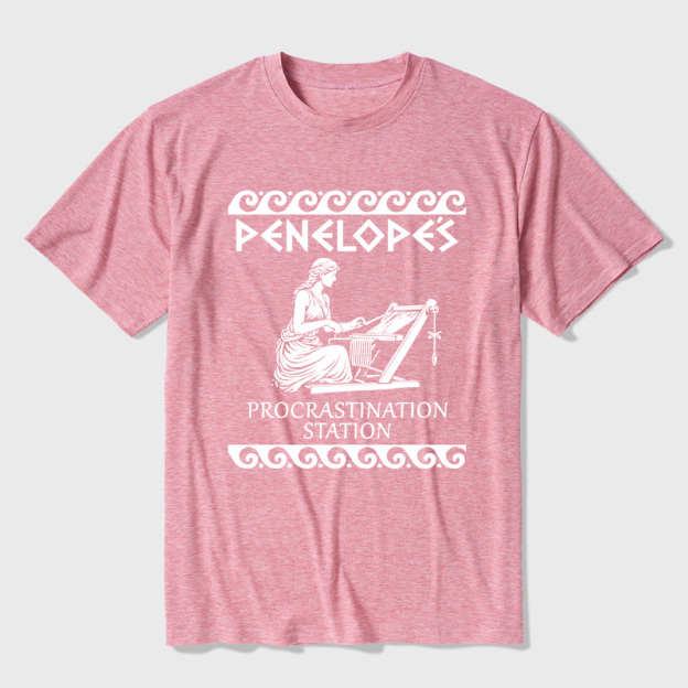 Penelope's Procrastination Station Ultra Soft Heather Tees