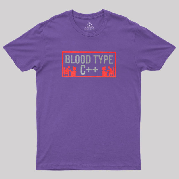 Blood Type C++ Geek T-Shirt