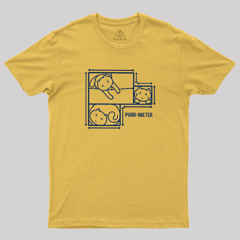 Purr-imeter Maths Cat Pun Geek T-Shirt