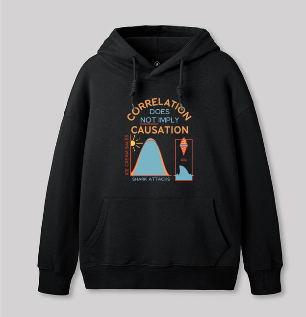 Correlation Does Not Imply Causation Geek Hoodie
