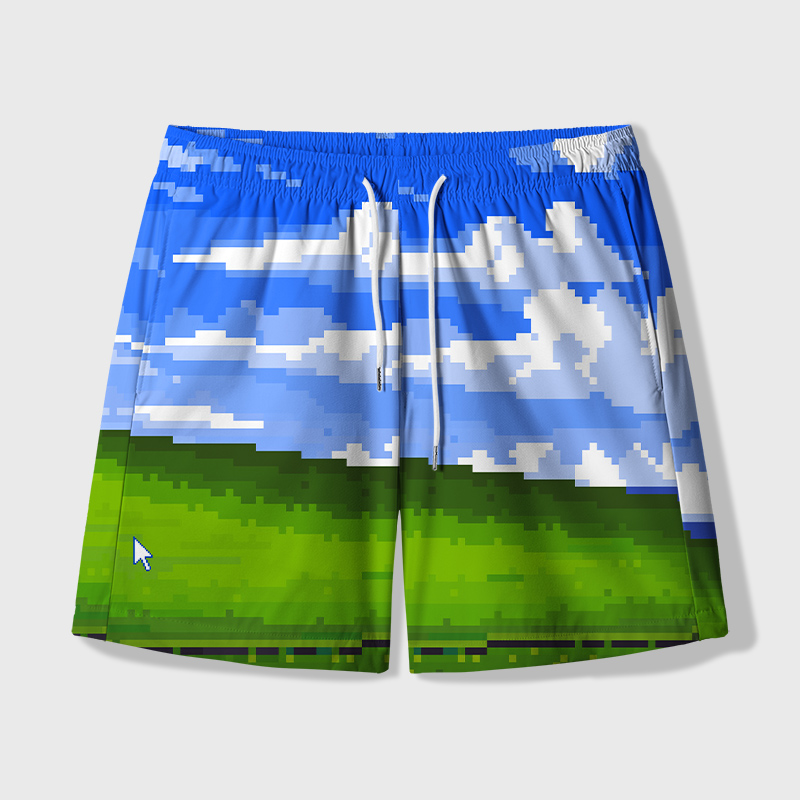 Win XP Wallpaper Pixel Geek Hawaiian Swim Trunks