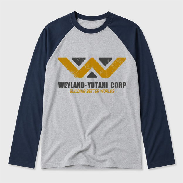 Weyland yutani Corp Geek Retro Raglan Long-Sleeve Tee