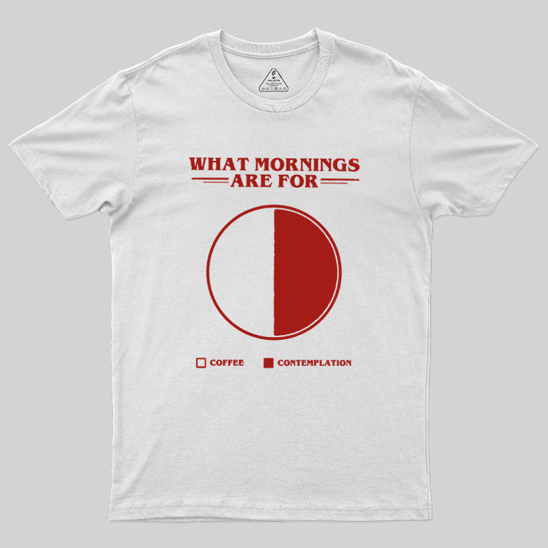 Coffee Contemplation Pie Chart Geek T-Shirt