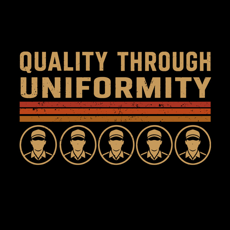 Quality Through Uniformity Geek T-Shirt