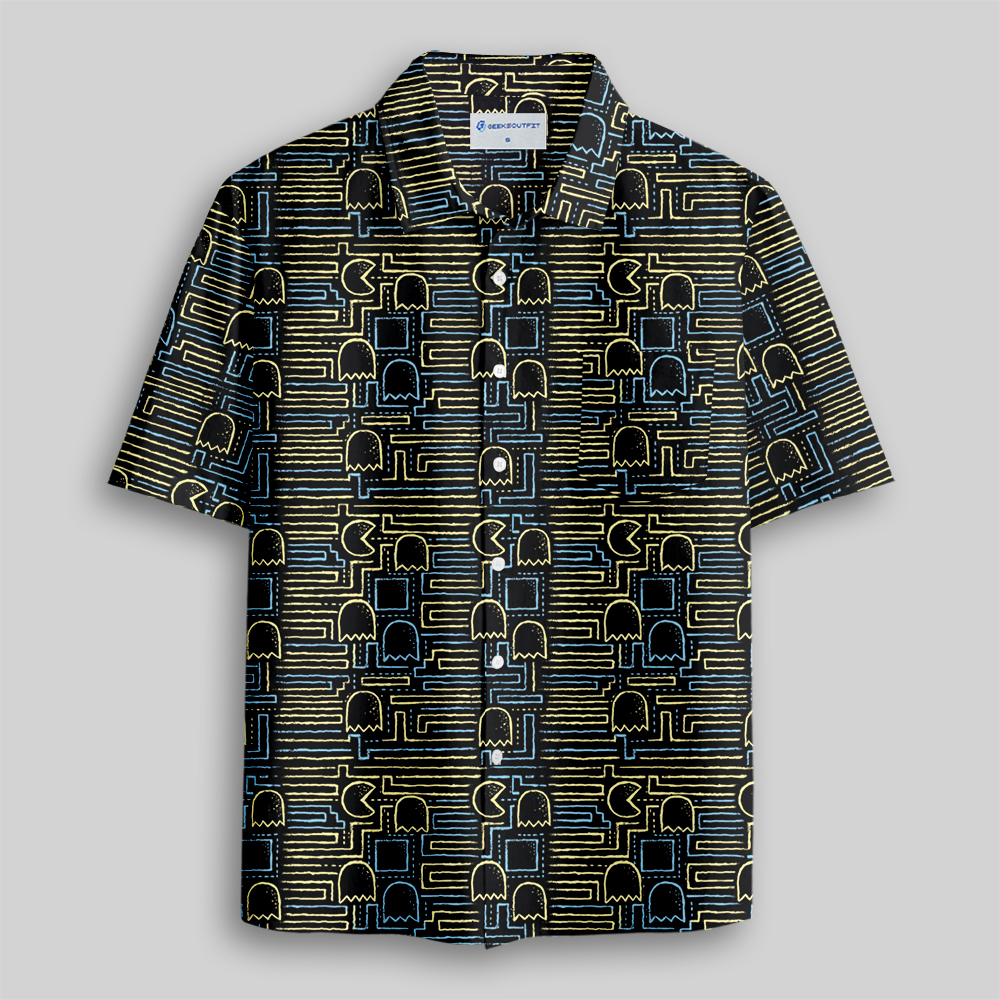 Dot Runner Button Up Pocket Shirt