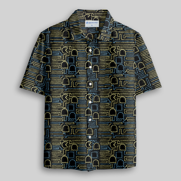 Dot Runner Button Up Pocket Shirt