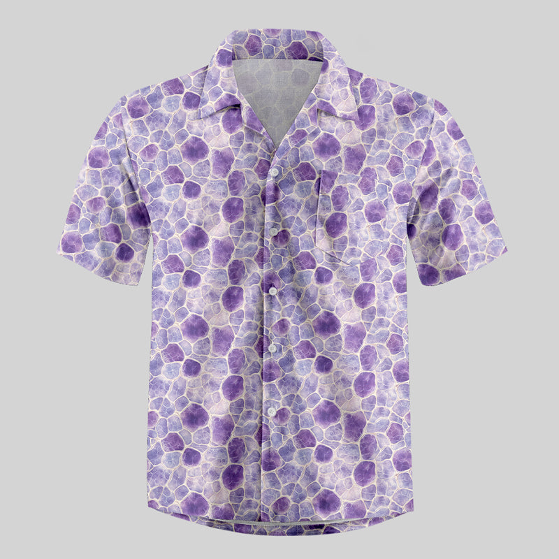 Cell Biology Purple Button Up Pocket Shirt