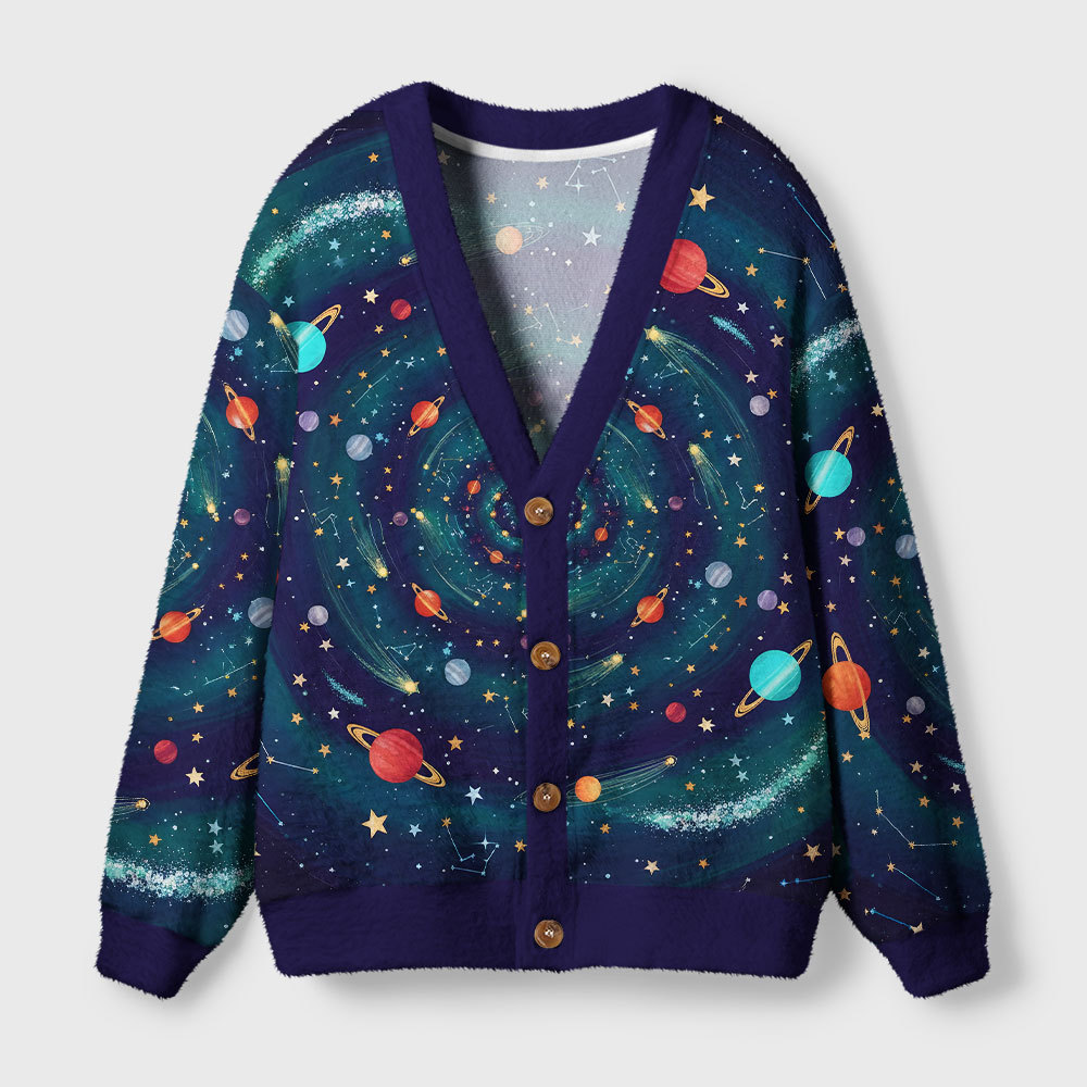 Geeksoutfit Dance of the Cosmic Melody Geek Ugly Cardigan Sweaters  for Sale