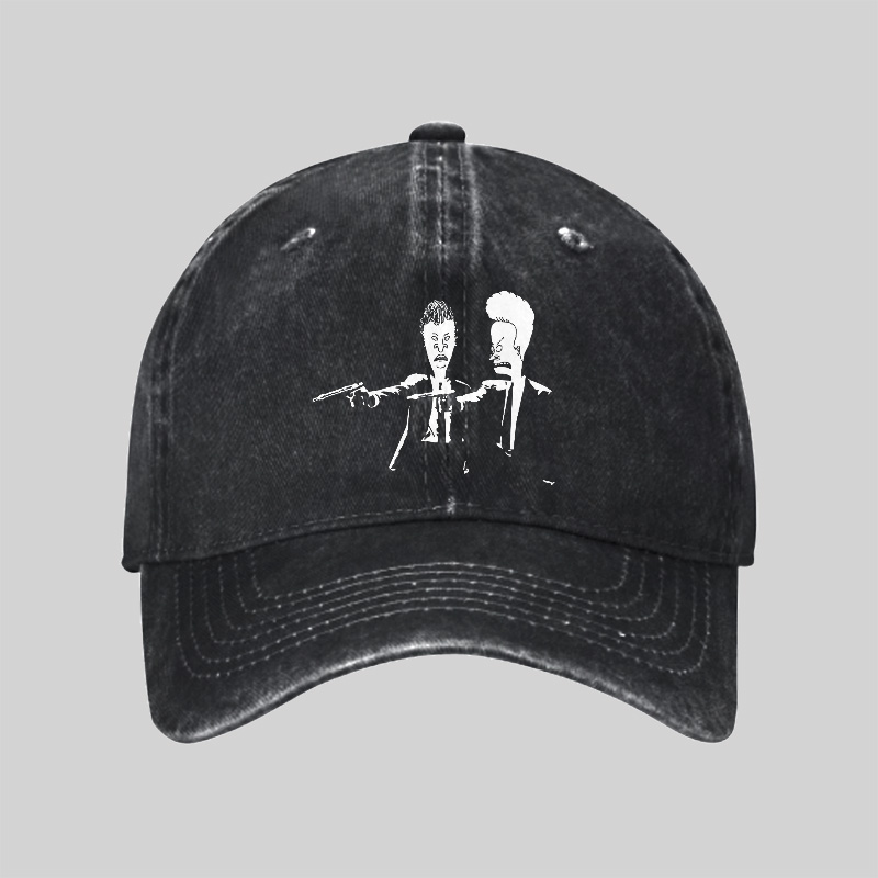 Beavis And Butthead Pulp Fiction Washed Vintage Baseball Cap