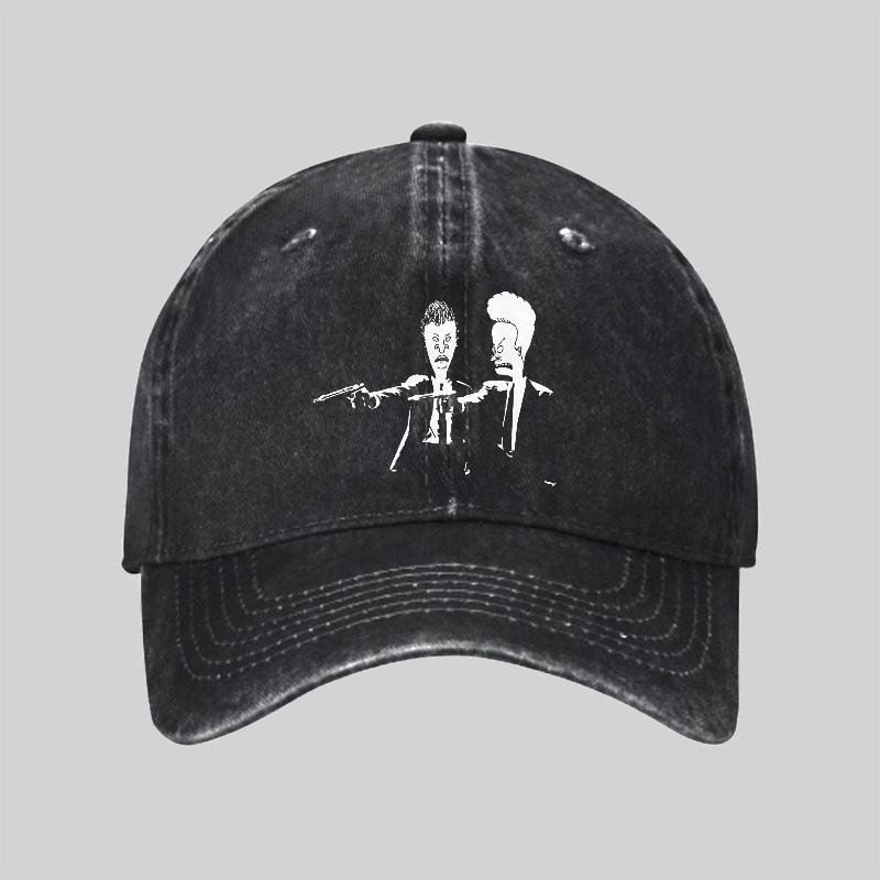 Beavis And Butthead Pulp Fiction Washed Vintage Baseball Cap