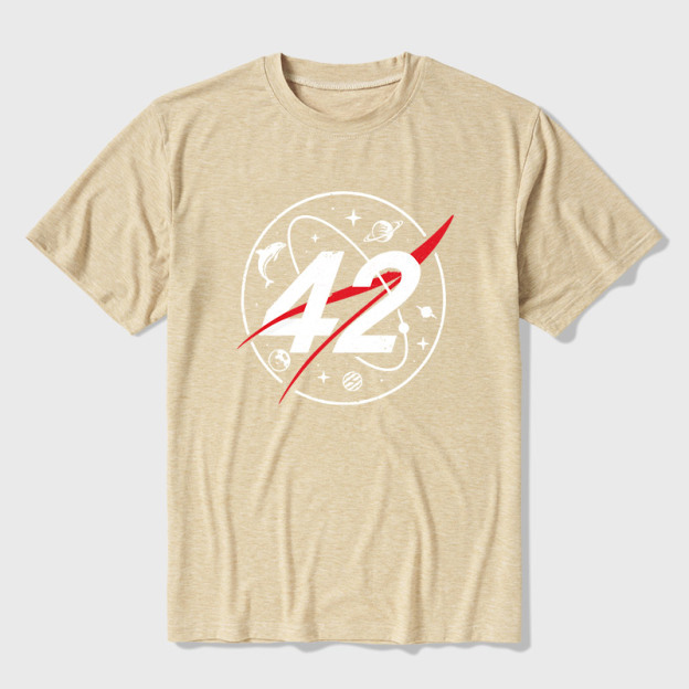 42 Life Universe Everything Ultra Soft Heather Tee