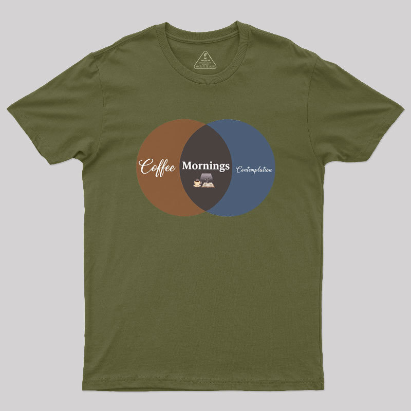 Coffee & Contemplation Venn Diagram Geek T-Shirt