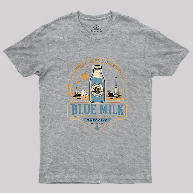Organic Blue Milk Geek T-Shirt