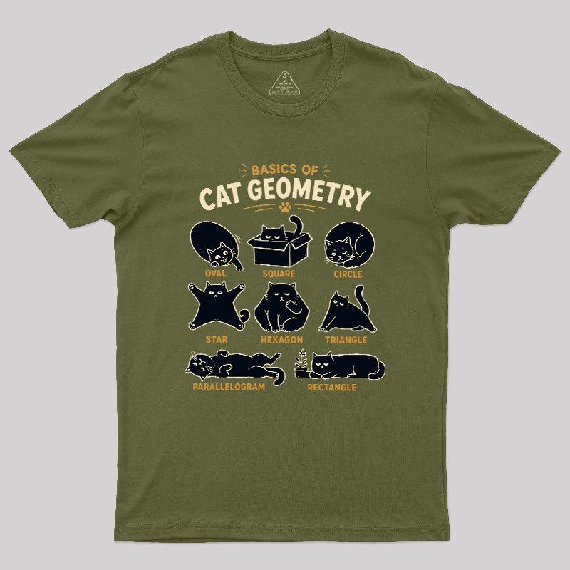 Basic Of Cat Geometry Geek T-Shirt
