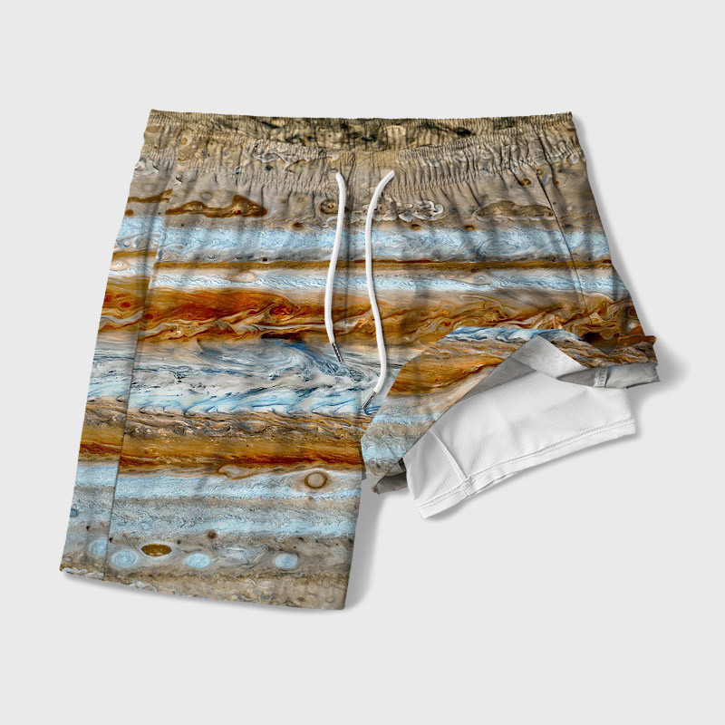 Jupiter Geek Hawaiian Swim Trunks