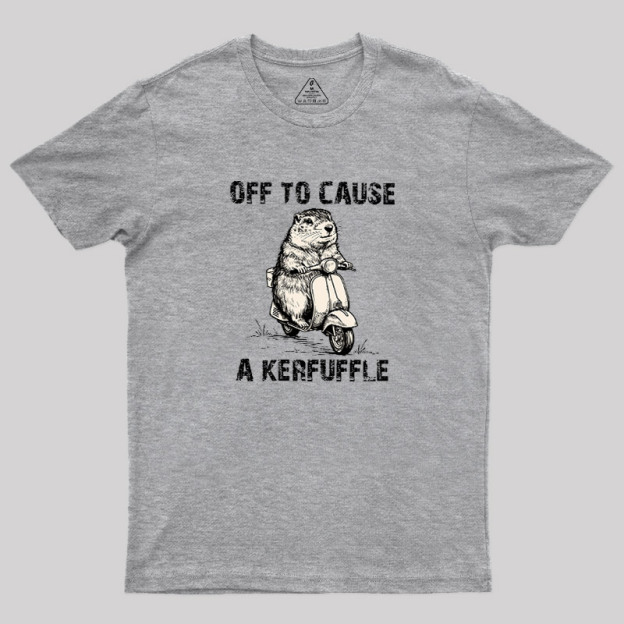 Retro Animal Scooter Mischief Graphic Geek T-Shirt