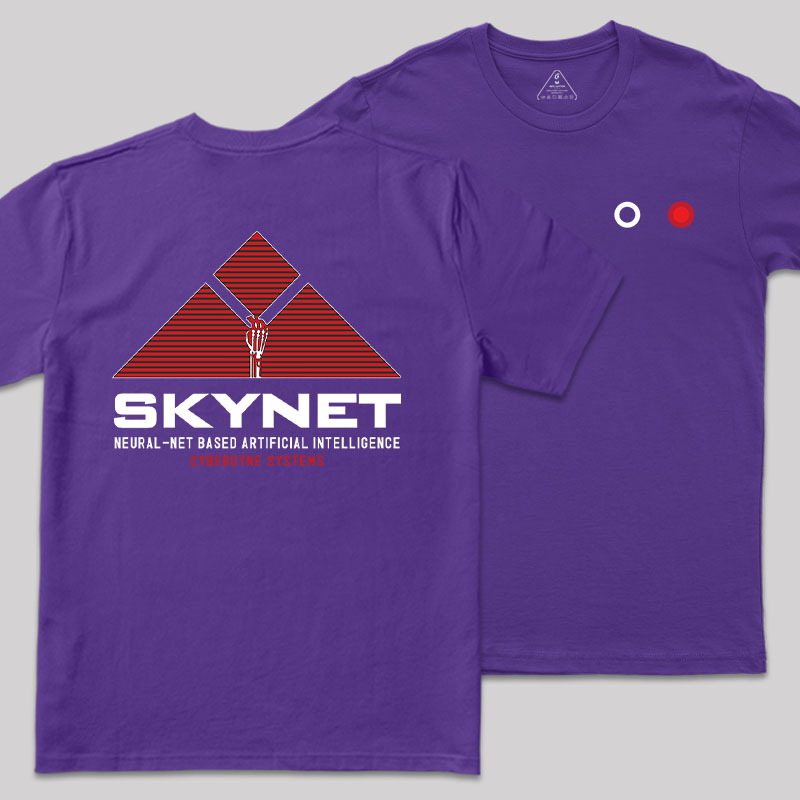 Skynet Rising Front and Back Printed Geek T-Shirt
