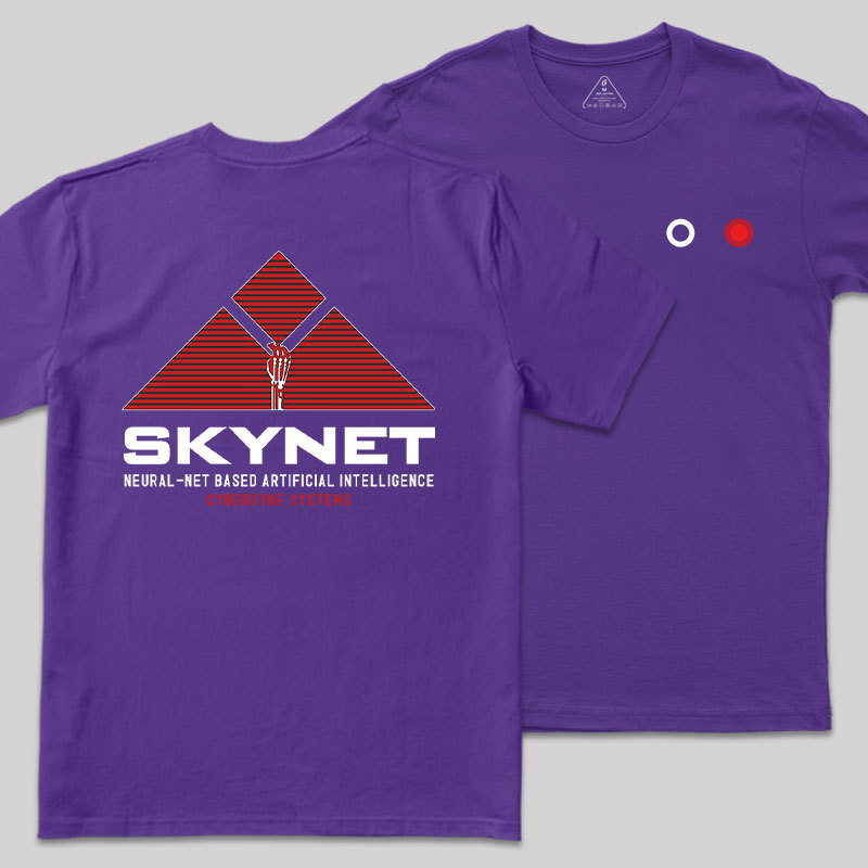 Skynet Rising Front and Back Printed Geek T-Shirt
