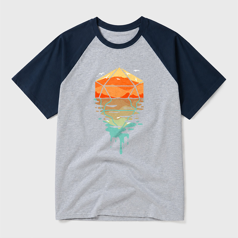 DnD Dungeons & Dragons Geek Retro Raglan T-Shirt