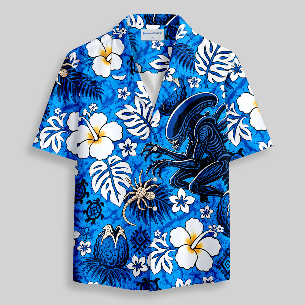 Xenobiology Hawaiian Button Up Pocket Shirt