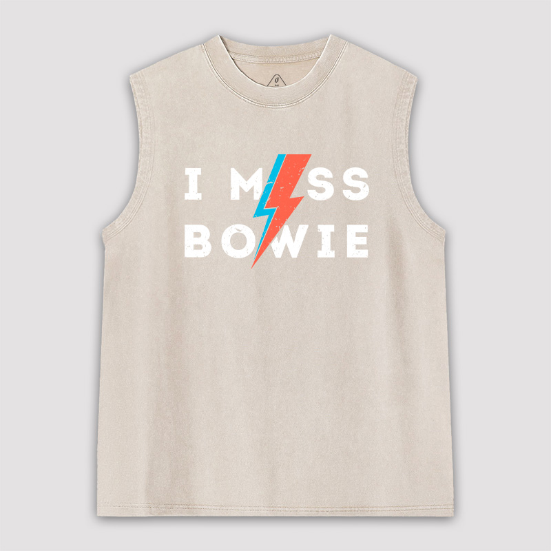 I Miss Bowie Unisex Washed Tank