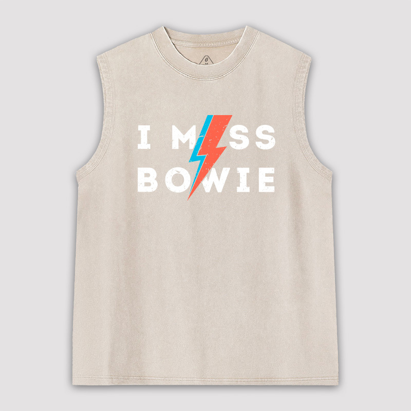 I Miss Bowie Unisex Washed Tank