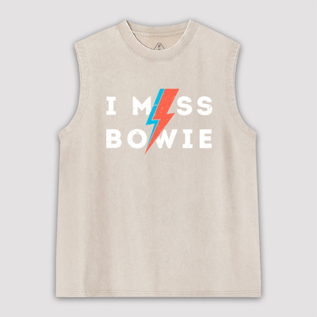 I Miss Bowie Unisex Washed Tank