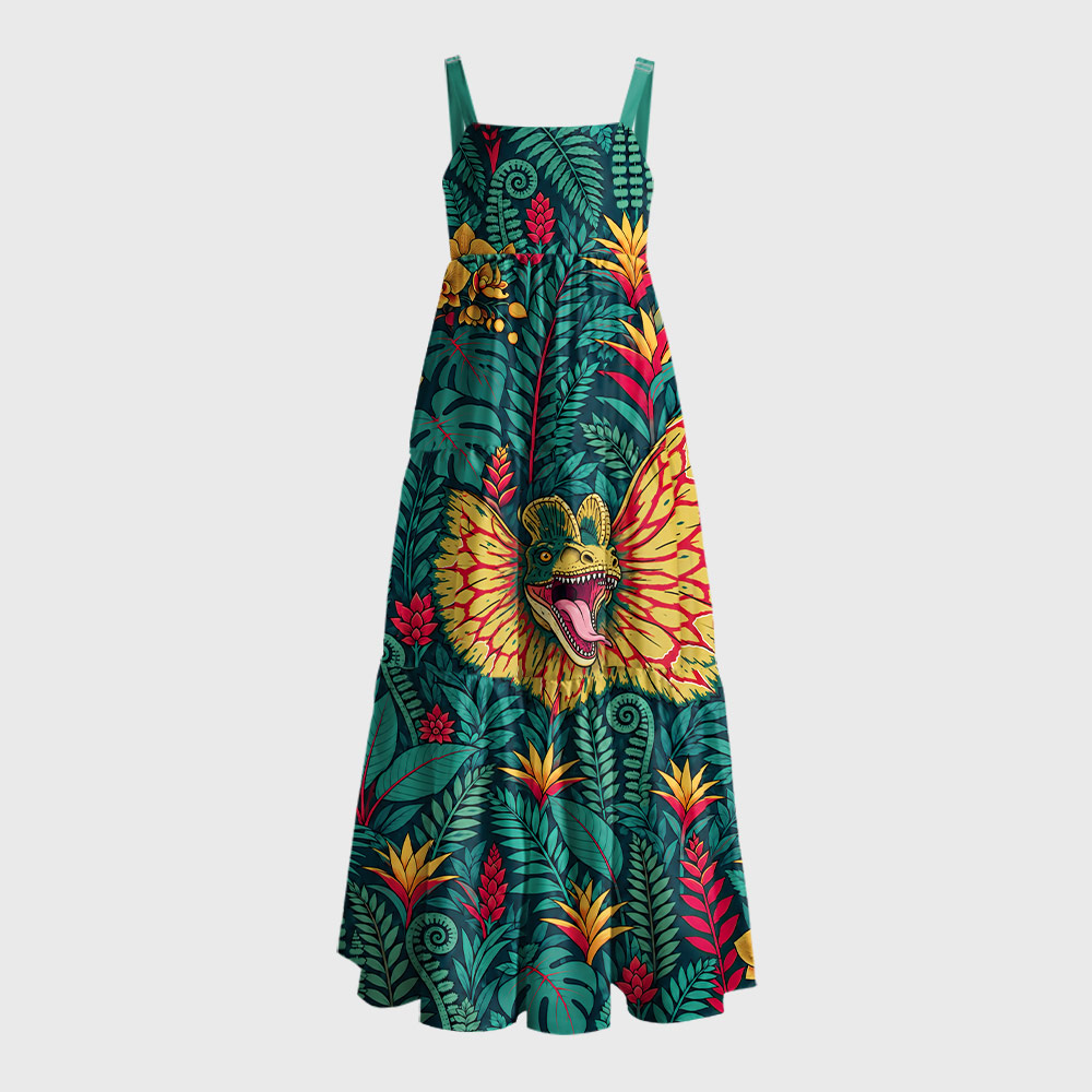 Jungle Relics Geek Tiered Cami Maxi Dress