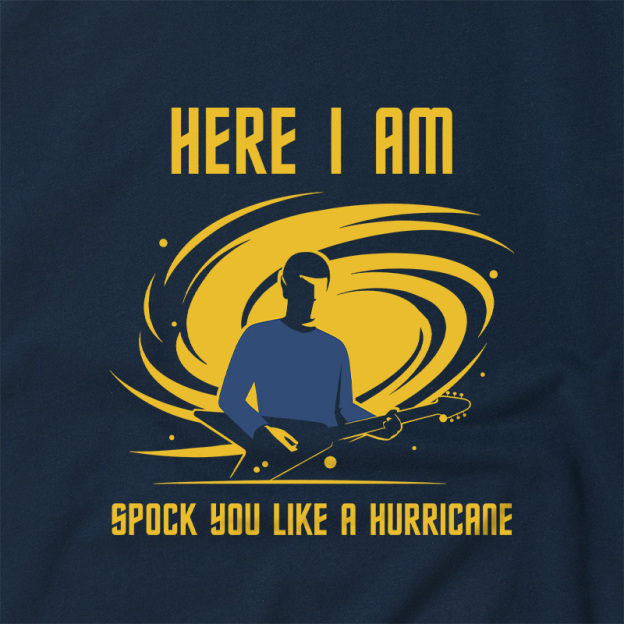 Spock You Like A Hurricane Sci-Fi Rock Geek Retro Raglan T-Shirt