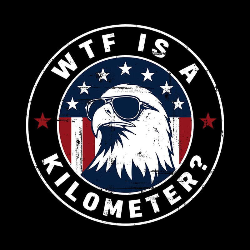 American Flag Colors Kilometers Humor Geek T-Shirt
