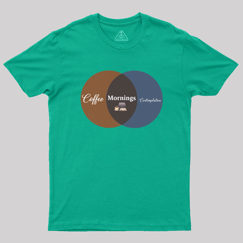 Coffee & Contemplation Venn Diagram Geek T-Shirt